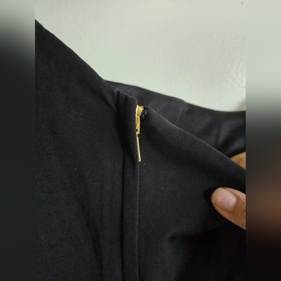 IEENA FOR MAC DUGGAL, Black & Gold One Shoulder A-Line Dress, Size 4, NWT! - Picture 9 of 14